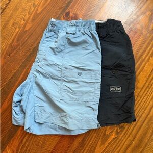 AFTCO Men's Cargo Shorts in Black and Light Blue, size 36